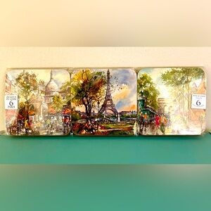 SEALED! Set of 6 Coasters France Paris Landmarks